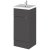Hudson Reed Fusion Floor Standing Vanity Unit with Basin 400mm Wide - Gloss Grey