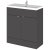 Hudson Reed Fusion Floor Standing Vanity Unit with Basin 800mm Wide - Gloss Grey