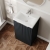 Hudson Reed Fluted Floor Standing 2-Door Vanity Unit with Basin 1 500mm Wide - Satin Anthracite | Thumbnail Image