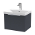 Hudson Reed Fluted Wall Hung 1-Drawer Vanity Unit with Basin 3 500mm Wide - Satin Anthracite