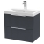 Hudson Reed Fluted Wall Hung 2-Drawer Vanity Unit with Basin 3 600mm Wide - Satin Anthracite