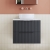 Hudson Reed Fluted Wall Hung 2-Drawer Vanity Unit with Carrara Marble Worktop 600mm Wide - Satin Anthracite | Thumbnail Image