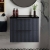 Hudson Reed Fluted Wall Hung 2-Drawer Vanity Unit with Sparkling Black Worktop 600mm Wide - Satin Anthracite
