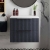 Hudson Reed Fluted Wall Hung 2-Drawer Vanity Unit with Sparkling White Worktop 600mm Wide - Satin Anthracite