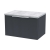 Hudson Reed Fluted Wall Hung 1-Drawer Vanity Unit with Ballato Grey Worktop 600mm Wide - Satin Anthracite