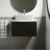 Hudson Reed Fluted Wall Hung 1-Drawer Vanity Unit with Sparkling White Worktop 600mm Wide - Satin Anthracite