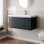 Hudson Reed Fluted Wall Hung 1-Drawer Vanity Unit with Basin 3 800mm Wide - Satin Anthracite | Thumbnail Image