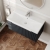 Hudson Reed Fluted Wall Hung 1-Drawer Vanity Unit with Basin 3 800mm Wide - Satin Anthracite | Thumbnail Image