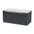 Hudson Reed Fluted Wall Hung 1-Drawer Vanity Unit with Ballato Grey Worktop 800mm Wide - Satin Anthracite