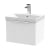 Hudson Reed Fluted Wall Hung 1-Drawer Vanity Unit with Basin 3 500mm Wide - Satin White
