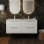 Hudson Reed Fluted Wall Hung 4-Drawer Vanity Unit with Double Polymarble Basin 1200mm Wide - Satin White