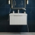 Hudson Reed Fluted Wall Hung 1-Drawer Vanity Unit with Basin 3 600mm Wide - Satin White