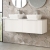 Hudson Reed Fluted Wall Hung 2-Drawer Vanity Unit with Bellato Grey Worktop 1200mm Wide - Satin White | Thumbnail Image
