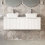 Hudson Reed Fluted Wall Hung 2-Drawer Vanity Unit with Bellato Grey Worktop 1200mm Wide - Satin White | Thumbnail Image