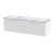 Hudson Reed Fluted Wall Hung 2-Drawer Vanity Unit with Bellato Grey Worktop 1200mm Wide - Satin White | Thumbnail Image