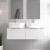 Hudson Reed Fluted Wall Hung 2-Drawer Vanity Unit with Carrera Marble Worktop 1200mm Wide - Satin White | Thumbnail Image