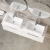 Hudson Reed Fluted Wall Hung 2-Drawer Vanity Unit with Carrara Marble Worktop 1200mm Wide - Satin White | Thumbnail Image