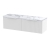 Hudson Reed Fluted Wall Hung 2-Drawer Vanity Unit with Carrera Marble Worktop 1200mm Wide - Satin White | Thumbnail Image