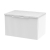 Hudson Reed Fluted Wall Hung 1-Drawer Vanity Unit with Sparkling White Worktop 600mm Wide - Satin White