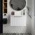 Hudson Reed Fluted 600mm 1-Drawer Wall Hung Vanity Unit with Countertop