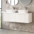 Hudson Reed Fluted Wall Hung 2-Drawer Vanity Unit with Worktop 1200mm Wide - Satin White | Thumbnail Image