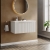 Hudson Reed Fluted Wall Hung 1-Drawer Vanity Unit with Basin 1 800mm Wide - Satin White | Thumbnail Image