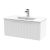 Hudson Reed Fluted Wall Hung 1-Drawer Vanity Unit with Basin 2 800mm Wide - Satin White