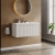 Hudson Reed Fluted Wall Hung 1-Drawer Vanity Unit with Basin 3 800mm Wide - Satin White | Thumbnail Image
