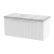 Hudson Reed Fluted Wall Hung 1-Drawer Vanity Unit with Bellato Grey Worktop 800mm Wide - Satin White