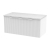 Hudson Reed Fluted Wall Hung 1-Drawer Vanity Unit with Sparkling White Worktop 800mm Wide - Satin White