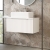 Hudson Reed Fluted Wall Hung 1-Drawer Vanity Unit with Worktop 800mm Wide - Satin White | Thumbnail Image