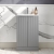 Hudson Reed Fluted Floor Standing 2-Door Vanity Unit with Basin 2 500mm Wide - Satin Grey | Thumbnail Image