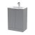 Hudson Reed Fluted Floor Standing 2-Door Vanity Unit with Basin 2 600mm Wide - Satin Grey