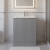 Hudson Reed Fluted Floor Standing 2-Door Vanity Unit with Basin 2 600mm Wide - Satin Grey