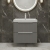 Hudson Reed Fluted Wall Hung 2-Drawer Vanity Unit with Basin 3 500mm Wide - Satin Grey