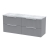Hudson Reed Fluted Wall Hung 4-Drawer Vanity Unit with Bellato Grey Worktop 1200mm Wide - Satin Grey | Thumbnail Image