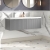 Hudson Reed Fluted Wall Hung 2-Drawer Vanity Unit with Double Ceramic Basin 1200mm Wide - Satin Grey | Thumbnail Image