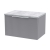 Hudson Reed Fluted Wall Hung 1-Drawer Vanity Unit with Bellato Grey Worktop 600mm Wide - Satin Grey