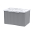 Hudson Reed Fluted Wall Hung 1-Drawer Vanity Unit with Carrera Marble Worktop 600mm Wide - Satin Grey | Thumbnail Image