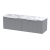 Hudson Reed Fluted Wall Hung 2-Drawer Vanity Unit with Carrera Marble Worktop 1200mm Wide - Satin Grey | Thumbnail Image