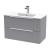 Hudson Reed Fluted Wall Hung 2-Drawer Vanity Unit with Basin 2 800mm Wide - Satin Grey