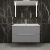 Hudson Reed Fluted Wall Hung 2-Drawer Vanity Unit with Basin 2 800mm Wide - Satin Grey