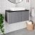 Hudson Reed Fluted Wall Hung 1-Drawer Vanity Unit with Sparkling Black Worktop 800mm Wide - Satin Grey