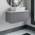 Hudson Reed Fluted Wall Hung 1-Drawer Vanity Unit with Sparkling White Worktop 800mm Wide - Satin Grey