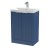 Hudson Reed Fluted Floor Standing 2-Door Vanity Unit with Basin 3 600mm Wide - Satin Blue