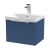 Hudson Reed Fluted Wall Hung 1-Drawer Vanity Unit with Basin 3 500mm Wide - Satin Blue