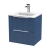 Hudson Reed Fluted Wall Hung 2-Drawer Vanity Unit with Basin 2 500mm Wide - Satin Blue