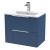 Hudson Reed Fluted Wall Hung 2-Drawer Vanity Unit with Basin 2 600mm Wide - Satin Blue