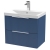Hudson Reed Fluted Wall Hung 2-Drawer Vanity Unit with Basin 3 600mm Wide - Satin Blue