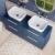 Hudson Reed Fluted Wall Hung 4-Drawer Vanity Unit with Worktop 1200mm Wide - Satin Blue | Thumbnail Image